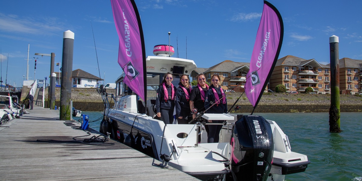 Crewsaver Pink Lifejacket Campaign Boat
